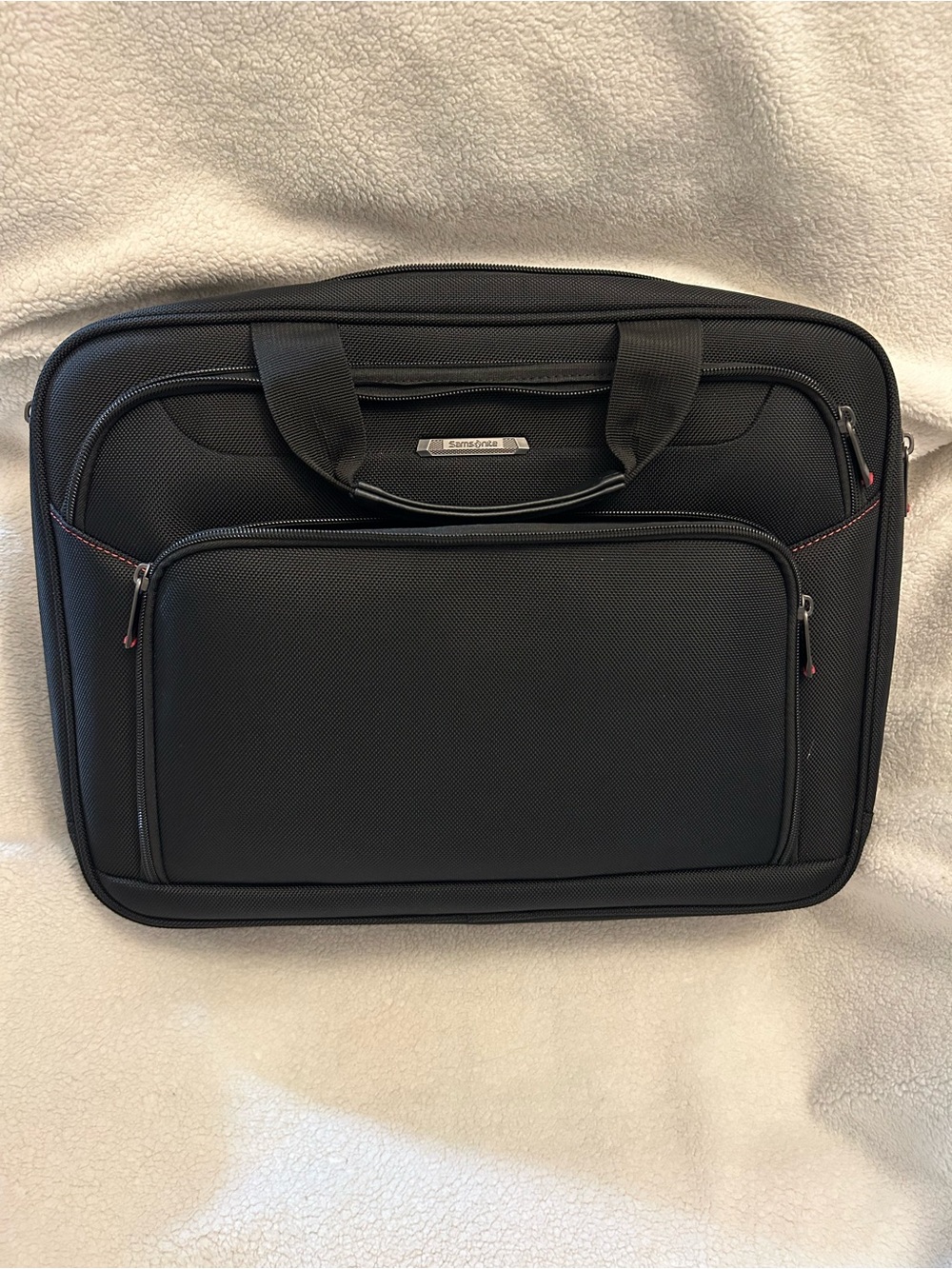Samsonite Black Men's Laptop Briefcase with Front Organizer